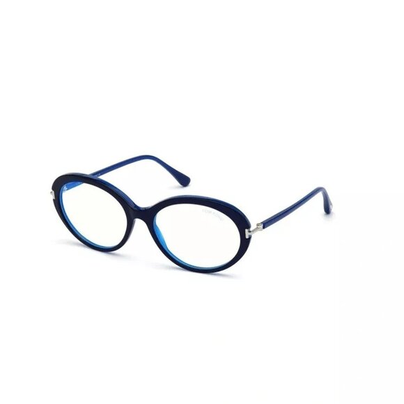 TOM FORD FT5675-B-090 Shiny Blue Women's Eyeglasses